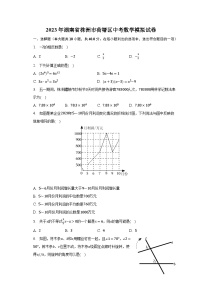 2023年湖南省株洲市荷塘区中考数学模拟试卷（含解析）