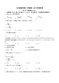 甘肃省定西市岷县西寨九年制学校2022-2023学年七年级下学期4月月考数学试题（含答案）