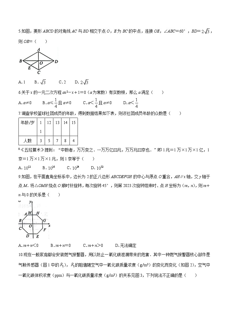 河南省漯河市召陵区召陵区青年镇初级中学2022-2023学年九年级下学期3月月考数学试题（含答案）02