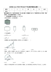 吉林省松原市前郭尔罗斯蒙古族自治县第三中学2022-2023学年九年级下学期4月月考数学试题（含答案）