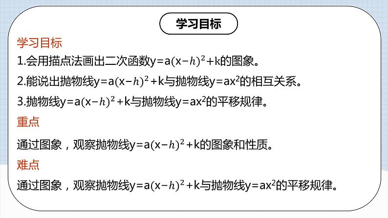 人教版初中数学九年级上册 《二次函数y=a（x-h）^2+k的图象和性质》 课件+教案+导学案+分层作业（含教师学生版和教学反思）02