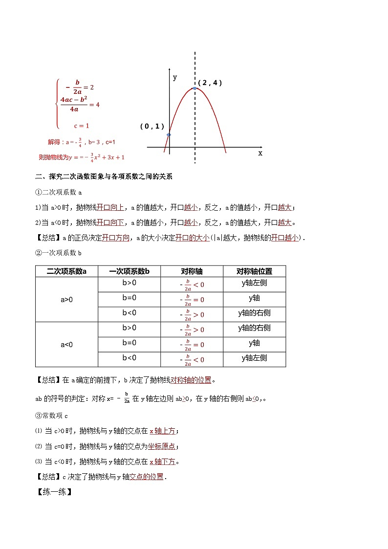 人教版初中数学九年级上册 《二次函数y=ax^2+bx+c的图象和性质》 课件+教案+导学案+分层作业（含教师学生版和教学反思）03