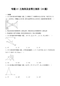 2023年中考数学真题分类汇编——专题15 三角形及全等三角形（全国通用）