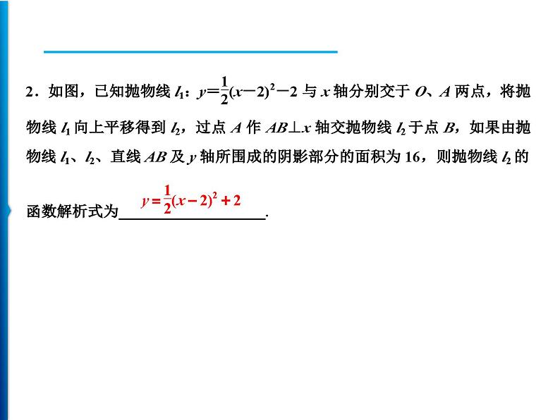 人教版数学九年级上册同步课时练习精品课件第22章 方法专题　巧选方法妙解二次函数变换问题（含答案）03