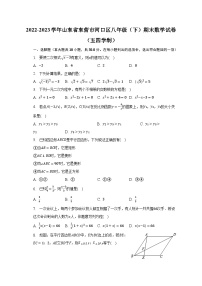 2022-2023学年山东省东营市河口区八年级（下）期末数学试卷（五四学制）（含解析）