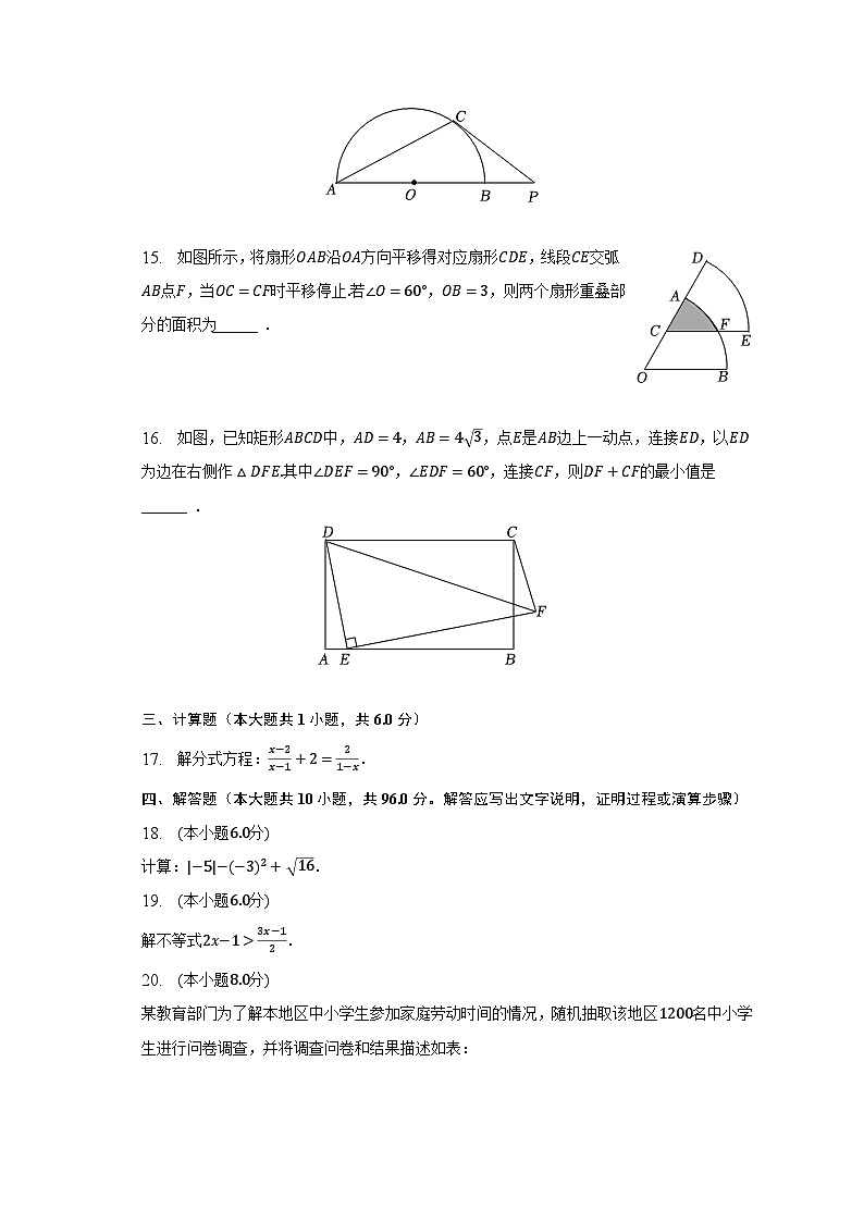 2023年江苏省连云港市东海县中考数学二模试卷（含解析）第3页
