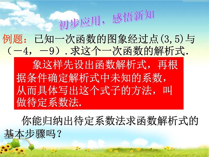 《待定系数法求一次函数的解析式》PPT课件1-八年级下册数学人教版07