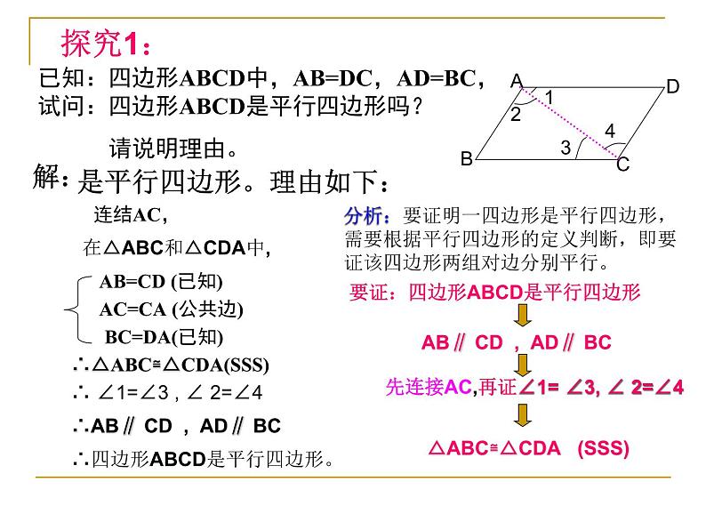 《由性质定理的逆定理得平行四边形的3个判定定理》PPT课件2-八年级下册数学人教版第4页