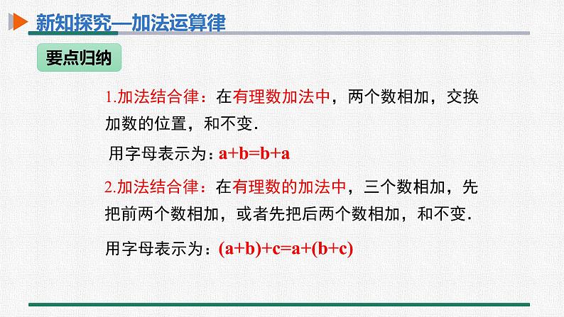 1.3.1 有理数的加法 第2课时 有理数的加法运算律 课件 人教版数学七年级上册第6页