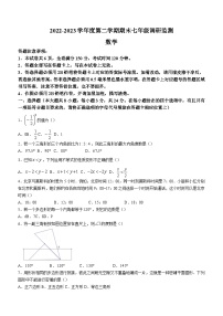 江苏省宿迁地区2022-2023学年七年级下学期期末数学试题（含答案）