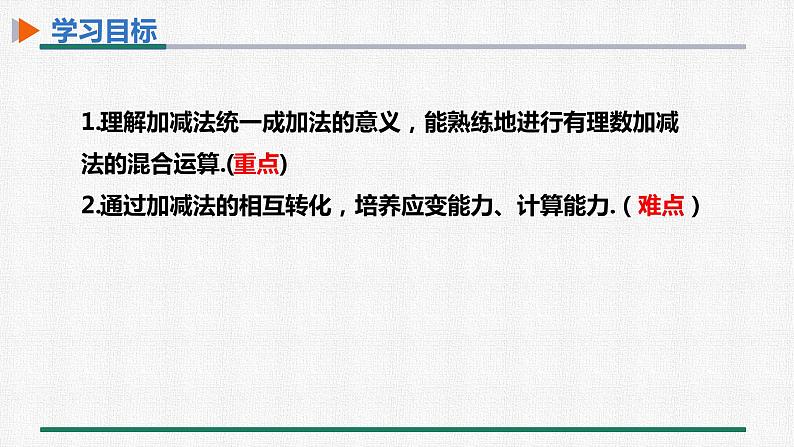 1.3.2 有理数的减法 第2课时 有理数的加减混合运算 课件 人教版数学七年级上册02