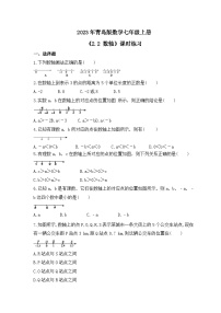 初中数学青岛版七年级上册2.2 数轴测试题