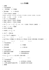 初中人教版1.2.1 有理数测试题