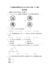 广东省梅州市蕉岭县2022-2023学年八年级下学期期中数学试卷（含答案）