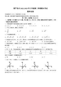 辽宁省葫芦岛市2022-2023学年八年级下学期期末数学试题（含答案）