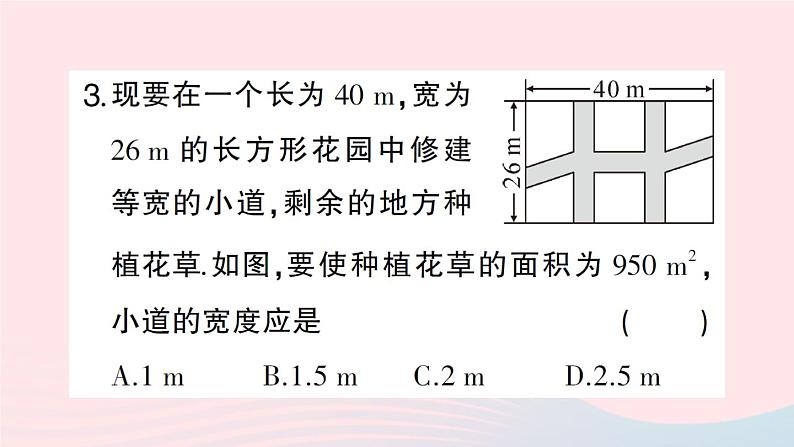 2023八年级数学下册第17章一元二次方程专题训练六一元二次方程的实际应用作业课件新版沪科版04