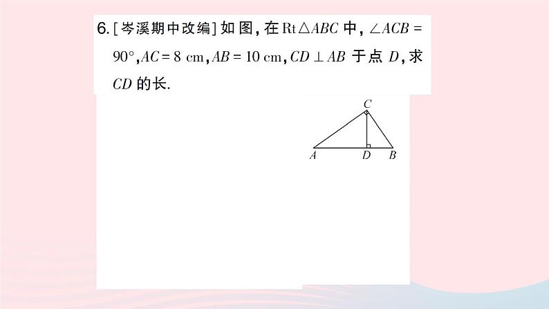 2023八年级数学下册第18章勾股定理18.1勾股定理第1课时勾股定理作业课件新版沪科版07