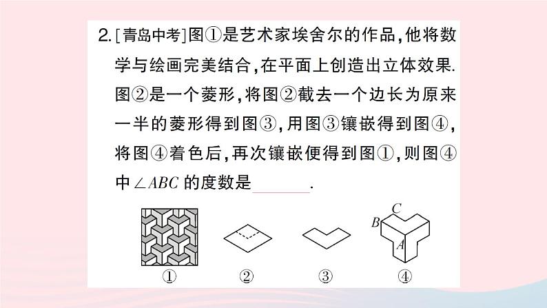 2023八年级数学下册第19章四边形19.4综合与实践多边形的镶嵌作业课件新版沪科版03