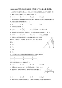 2022-2023学年北京市海淀区八年级（下）期末数学试卷（含解析）