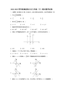 2022-2023学年海南省海口市八年级（下）期末数学试卷（含解析）