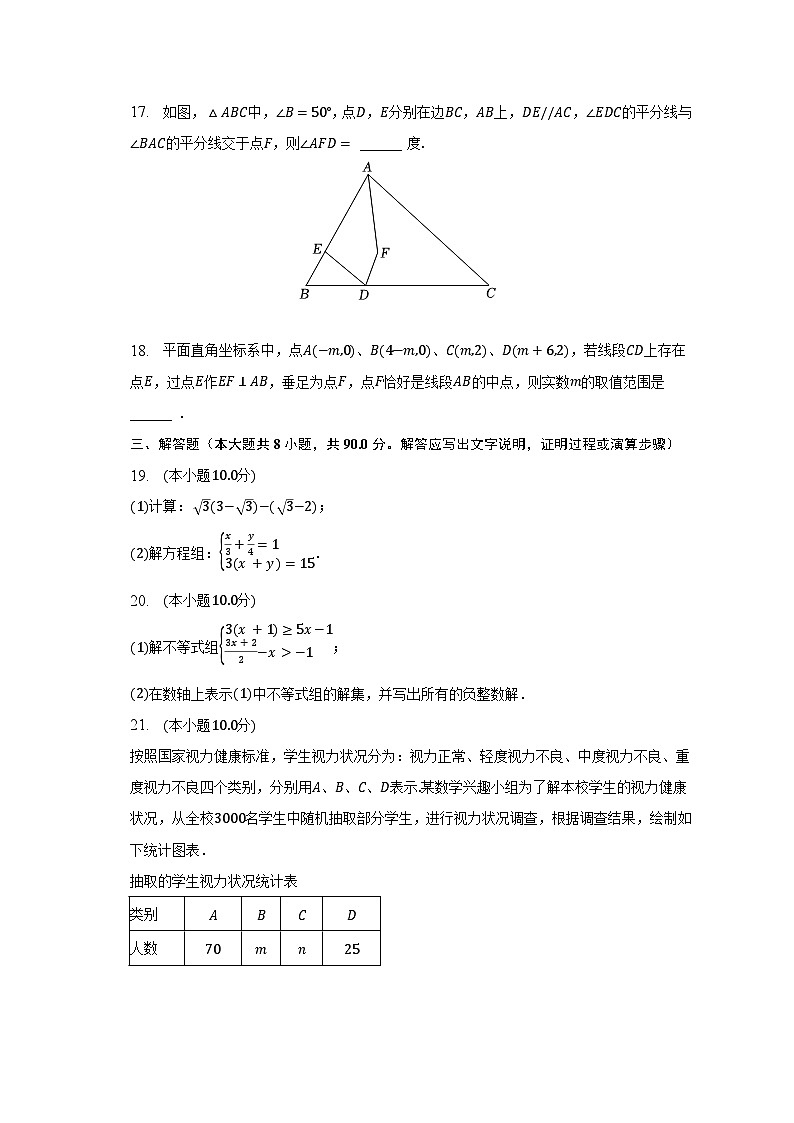 2022-2023学年江苏省南通市海安市七年级（下）期末数学试卷（含解析）第3页
