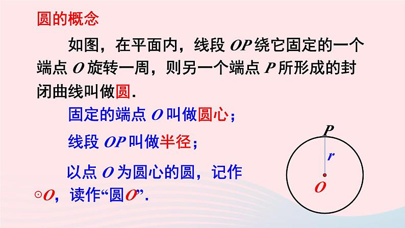 2023九年级数学下册第24章圆24.2圆的基本性质第1课时圆的有关概念以及点与圆的位置关系上课课件新版沪科版第3页