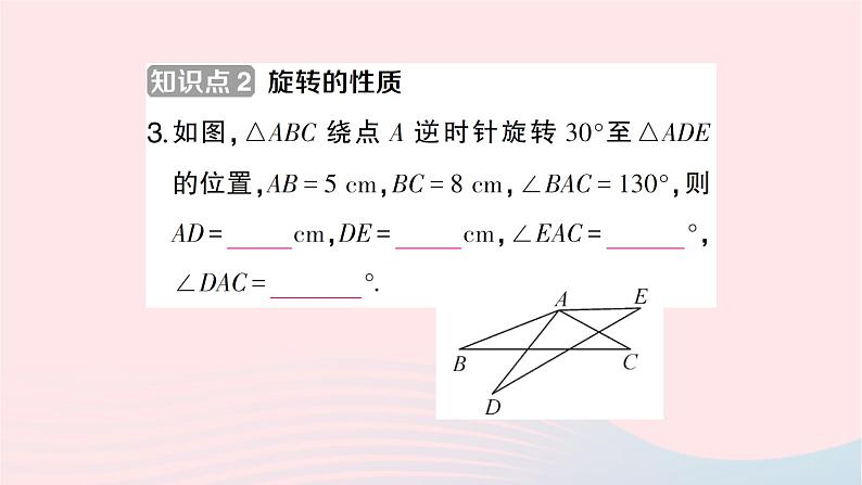 2023九年级数学下册第24章圆24.1旋转第1课时旋转的概念和性质作业课件新版沪科版第5页