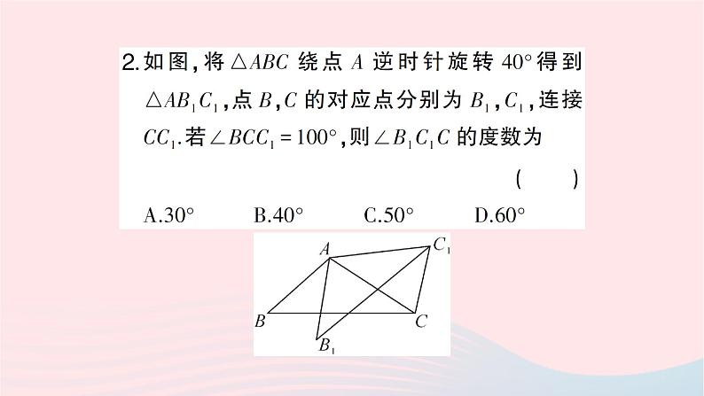 2023九年级数学下册第24章圆专题训练二利用旋转进行计算作业课件新版沪科版第3页