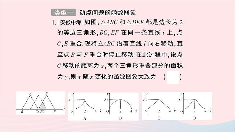 2023九年级数学下册题型1动点问题的函数图象与几何结论判断题作业课件新版沪科版02