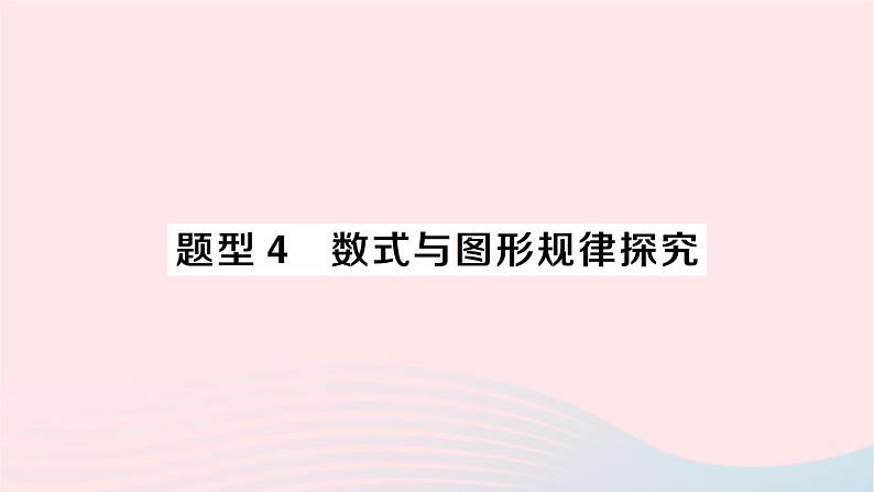 2023九年级数学下册题型4数式与图形规律探究作业课件新版沪科版01