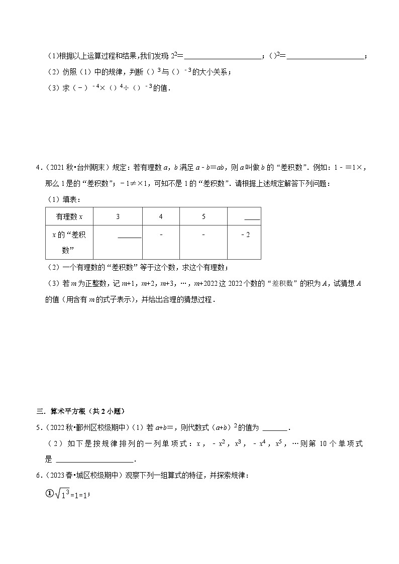 重难点01实数计算中的规律性问题（5种题型）-（暑假预习）新七年级数学核心知识点与常见题型通关讲解练（浙教版）02