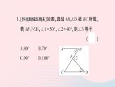 2023七年级数学下册第4章相交线与平行线专题训练十一平行线中的拐点问题作业课件新版湘教版