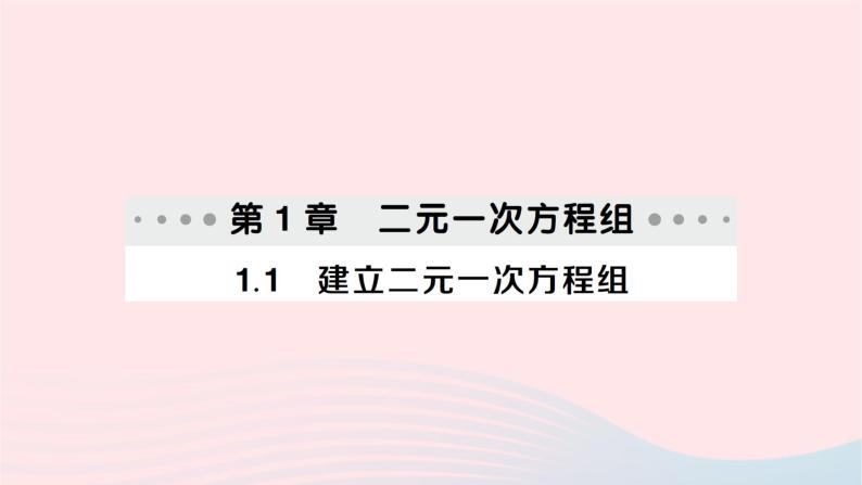 2023七年级数学下册第1章二元一次方程组--1.1建立二元一次方程组作业课件新版湘教版01