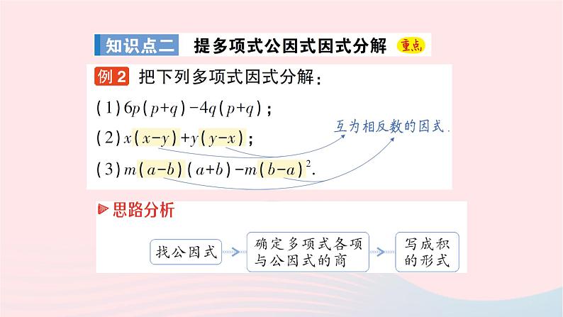 2023七年级数学下册第3章因式分解3.2提公因式法第2课时公因式是多项式的提公因式法作业课件新版湘教版第5页