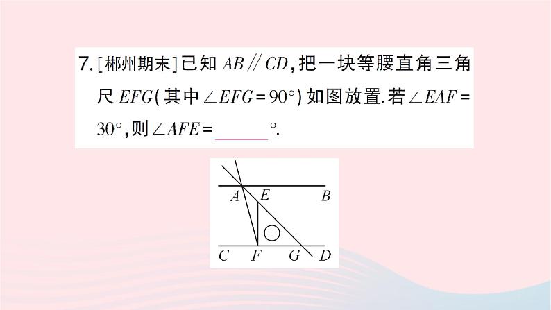 2023七年级数学下册第4章相交线与平行线--4.3平行线的性质作业课件新版湘教版08