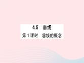 2023七年级数学下册第4章相交线与平行线4.5垂线第1课时垂线的概念作业课件新版湘教版