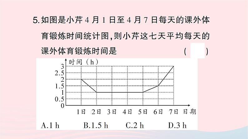 2023七年级数学下册第6章数据的分析--6.1平均数中位数众数6.1.1平均数第1课时平均数作业课件新版湘教版06