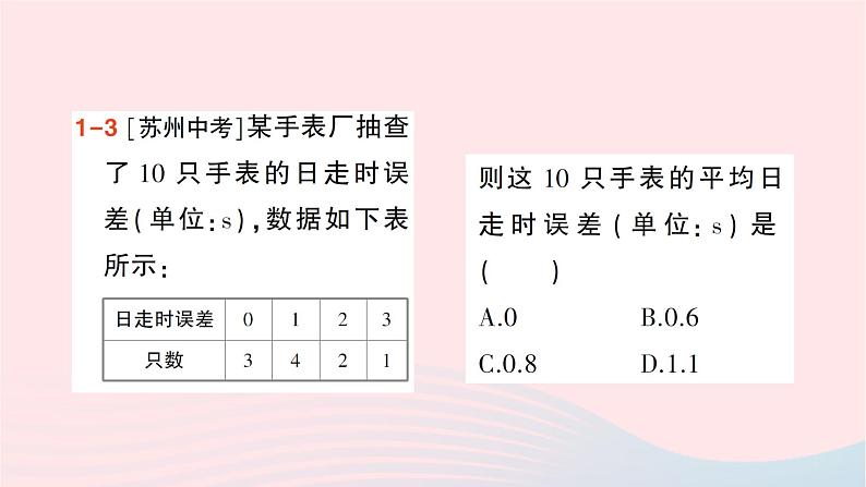 2023七年级数学下册第6章数据的分析6.1平均数中位数众数6.1.1平均数第2课时加权平均数作业课件新版湘教版06