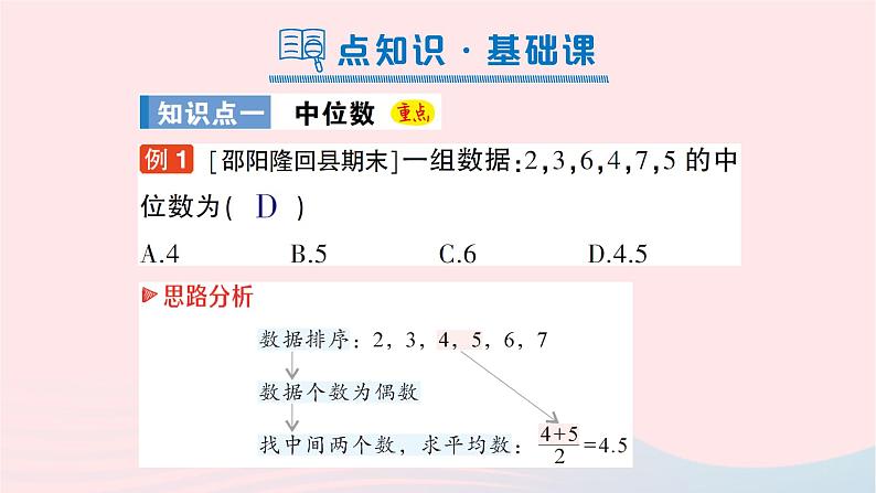 2023七年级数学下册第6章数据的分析6.1平均数中位数众数6.1.2中位数作业课件新版湘教版02