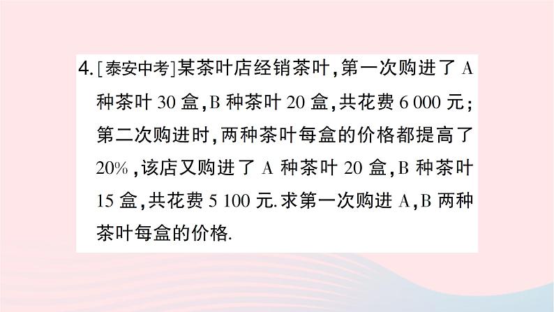 2023七年级数学下册期末基础专题2二元一次方程组的应用作业课件新版湘教版第5页