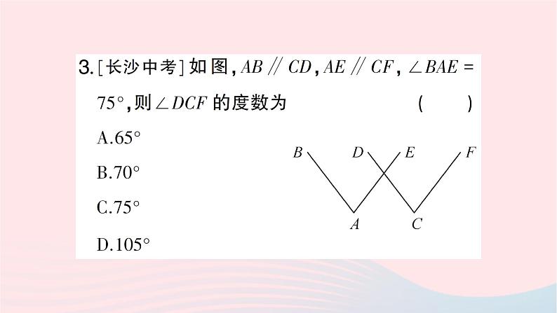 2023七年级数学下册期末基础专题7平行线的性质作业课件新版湘教版第4页