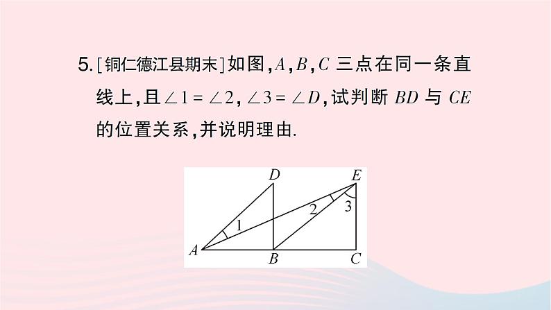 2023七年级数学下册期末基础专题8平行线的判定作业课件新版湘教版第6页