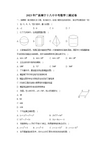 2023年广西南宁十八中中考数学三模试卷（含解析）