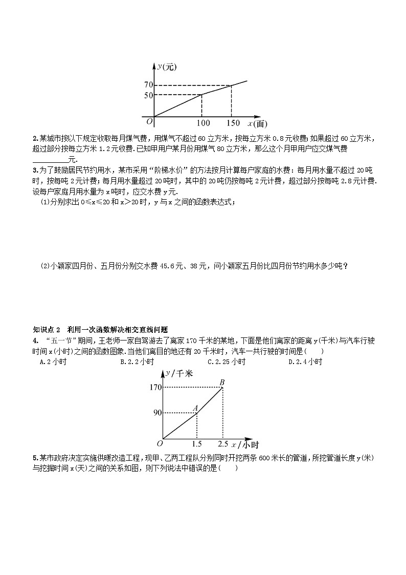 2023八年级数学下册第4章一次函数利用一次函数解决实际问题同步练习新版湘教版第2页