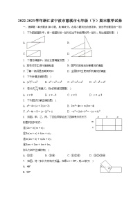 2022-2023学年浙江省宁波市慈溪市七年级（下）期末数学试卷（含解析）