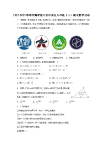 2022-2023学年河南省郑州市中原区八年级（下）期末数学试卷（含解析）