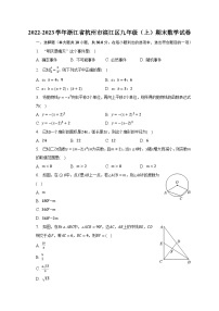 2022-2023学年浙江省杭州市滨江区九年级（上）期末数学试卷（含解析）