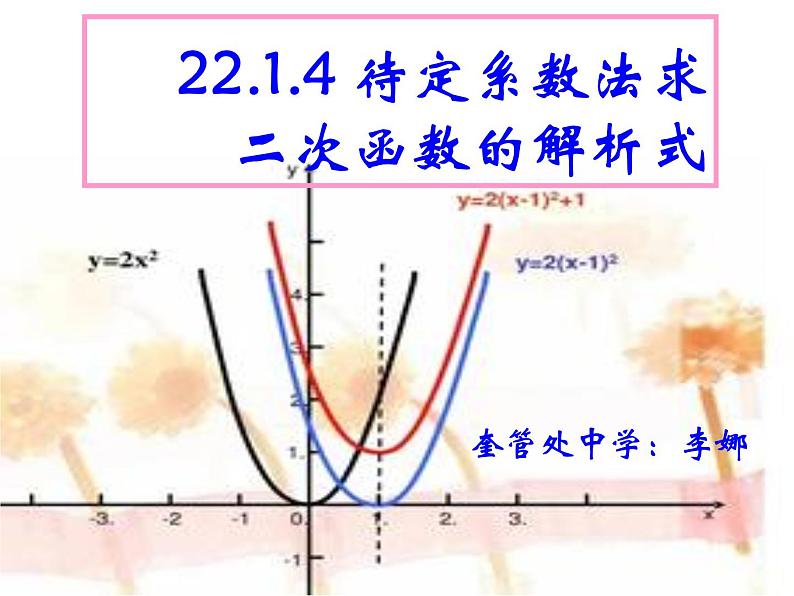 22.1.4.2《用待定系数法求二次函数解析式》PPT课件2-九年级上册数学部编版03