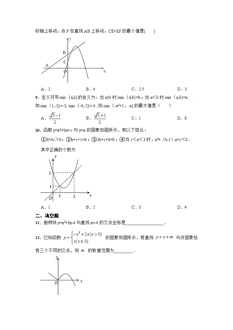 数学中考复习重难点突破——二次函数与一次函数的综合应用第3页