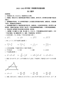 山东省威海市文登区2022-2023学年八年级下学期期末数学试题（含答案）